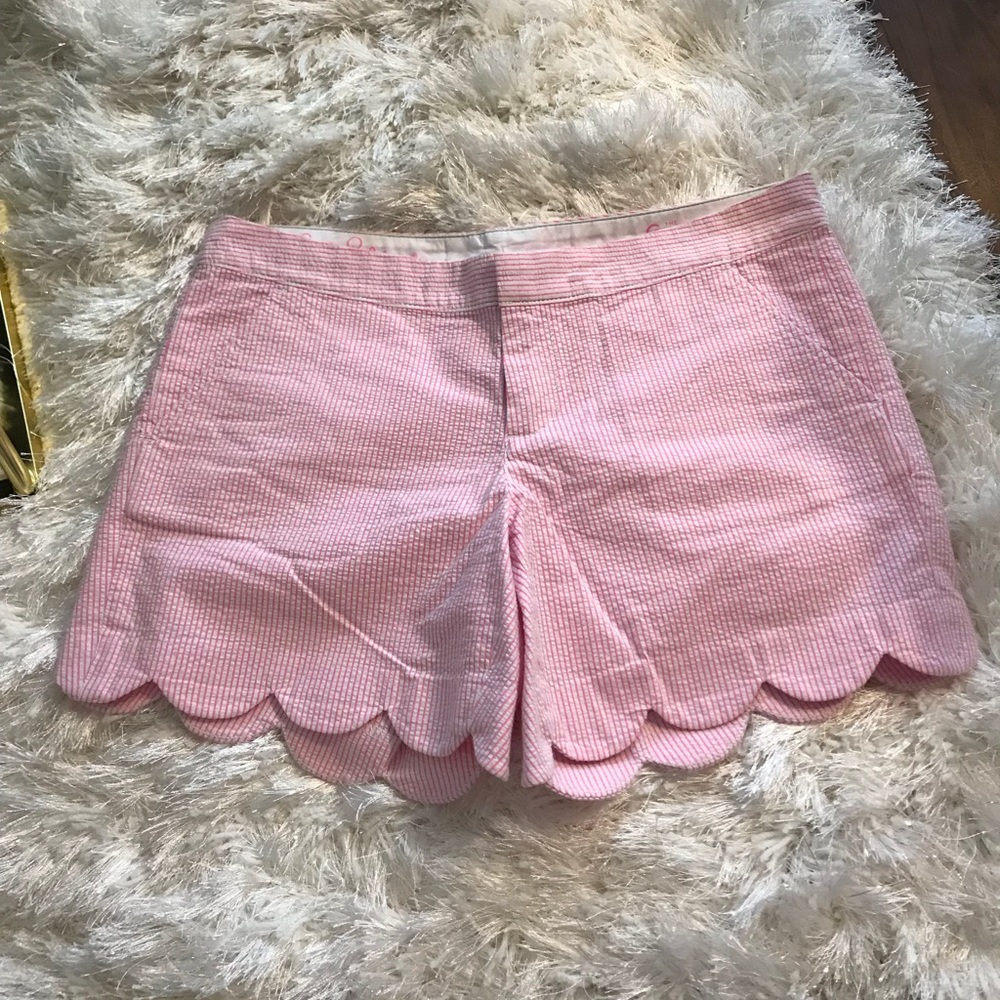 Pink Seersucker Lilly Pulitzer Buttercup Shorts